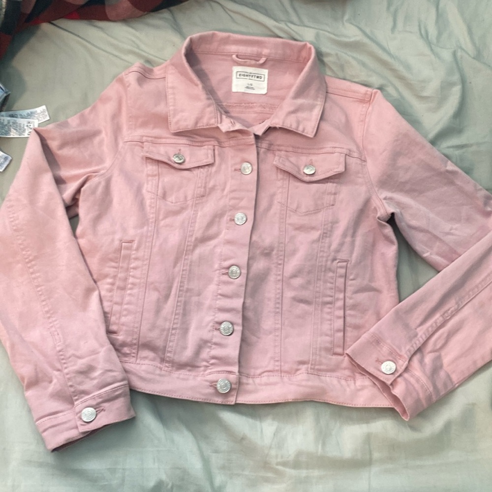 𝅺🎀 Eighty Two pink jean jacket, Size large